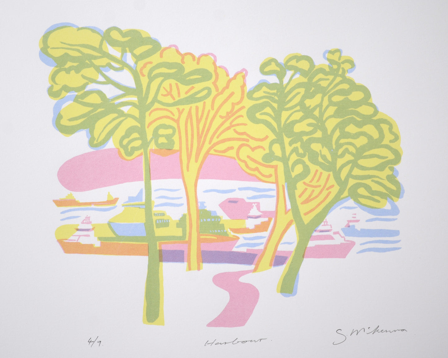 Harbour - Edition of 9. Silk-screen print