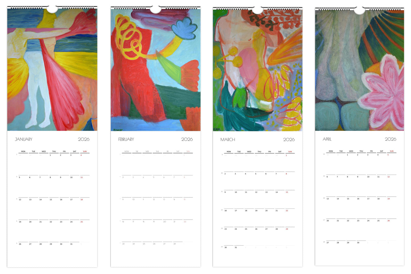 Wall calendar 2026: The human body in Mythology and Art