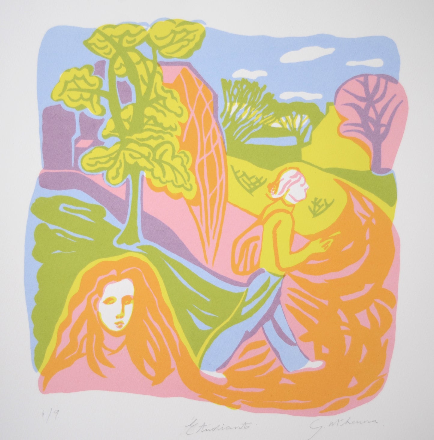 'Etudiants - Edition of 9. Silk-screen print