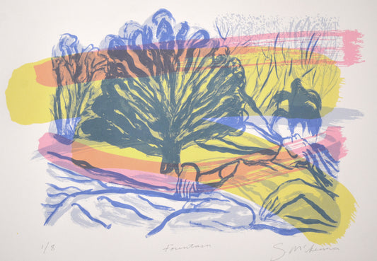 Fountain - Edition of 8. Silk-screen print