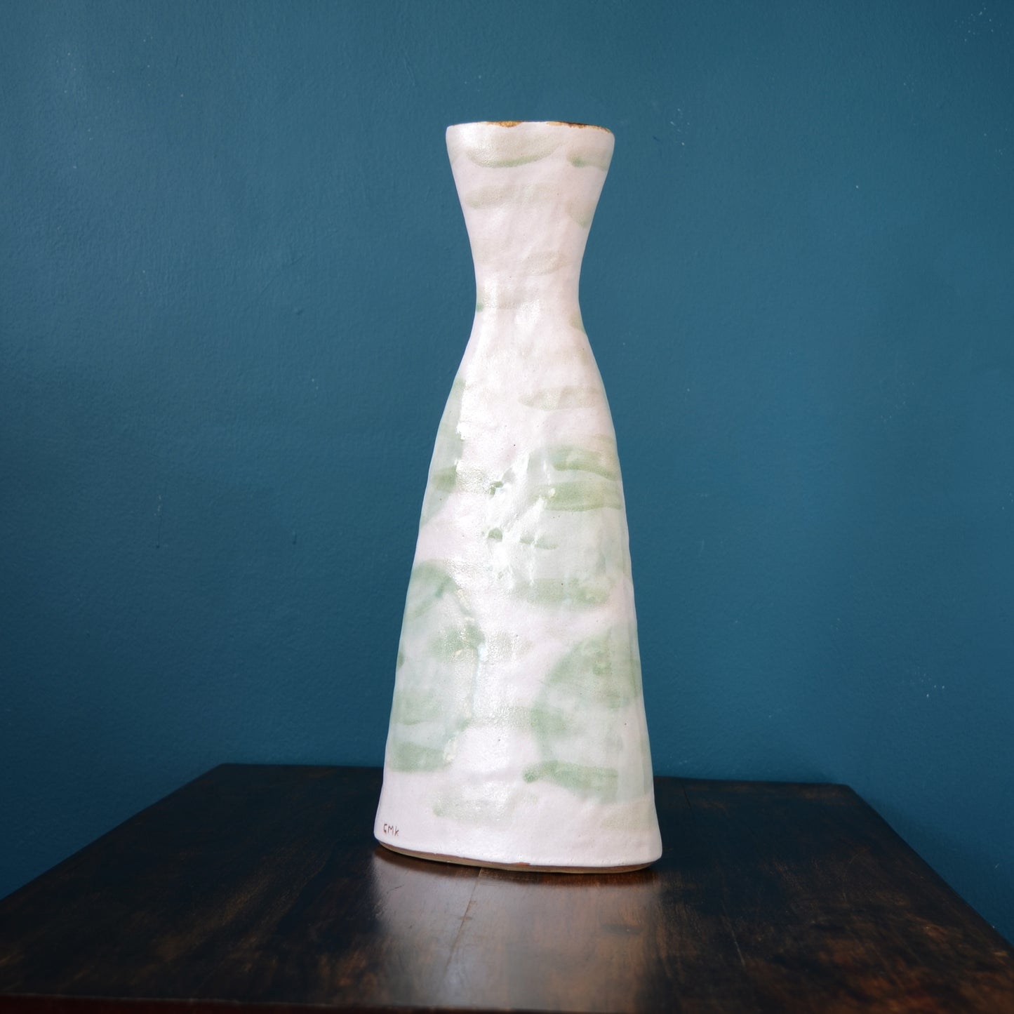 Green sun - Stoneware ceramic vase