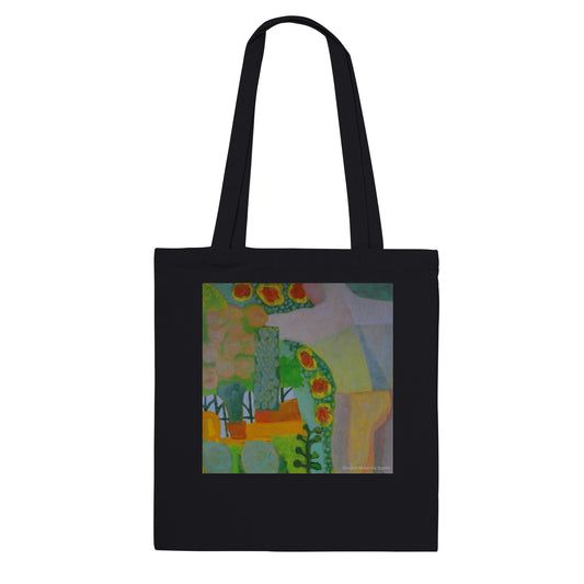 In the garden - Premium Tote Bag in Natural unbleached or Black canvas