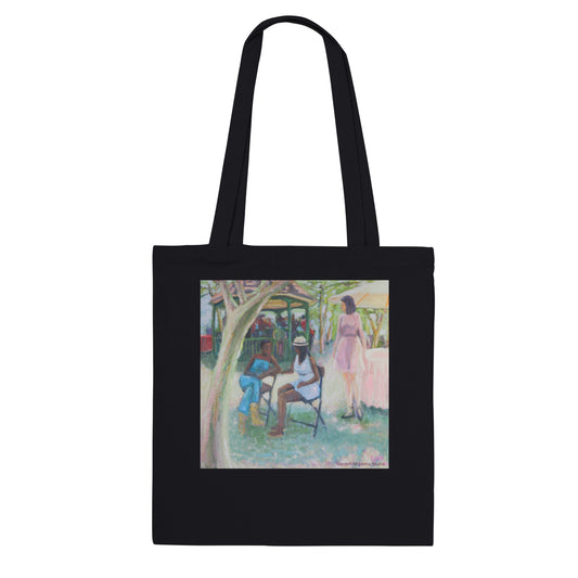 The bandstand - Premium Tote Bag in Natural unbleached or Black canvas