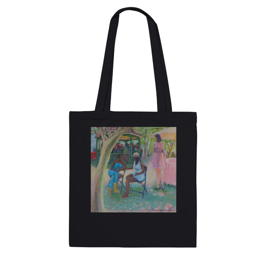 The bandstand - Premium Tote Bag in Natural unbleached or Black canvas