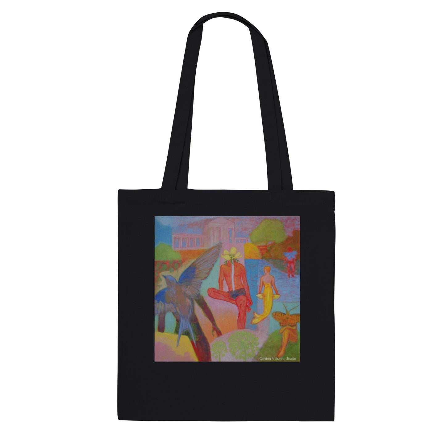 The garden - Premium Tote Bag in Natural unbleached canvass or Black