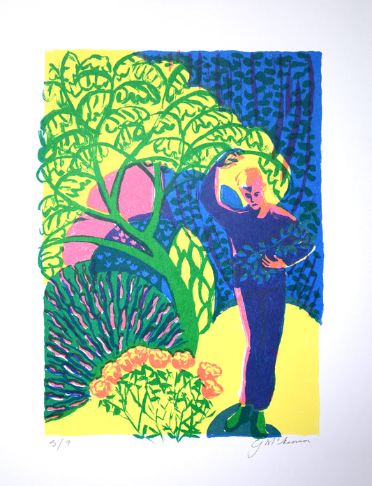 Young man in the garden - Signed edition of 9