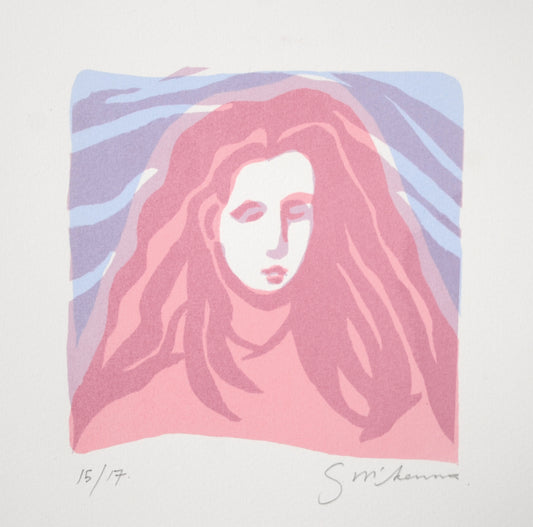 Young woman - Edition of 17. Silk-screen print